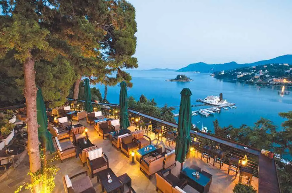 Corfu Holiday Palace Greece, Ionian Sea beach restaurant