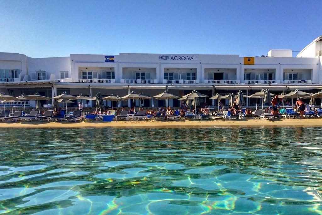 Acrogiali hotel restaurant, Acrogiali hotel Mykonos booking